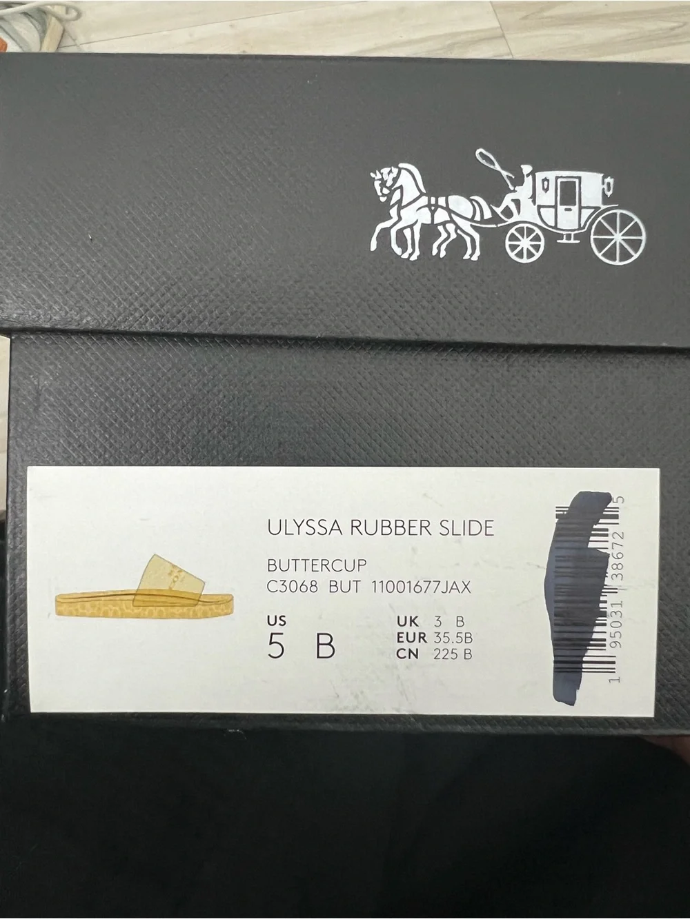 Coach NIB Ulyssa Rubber Slide Sandals Buttercup